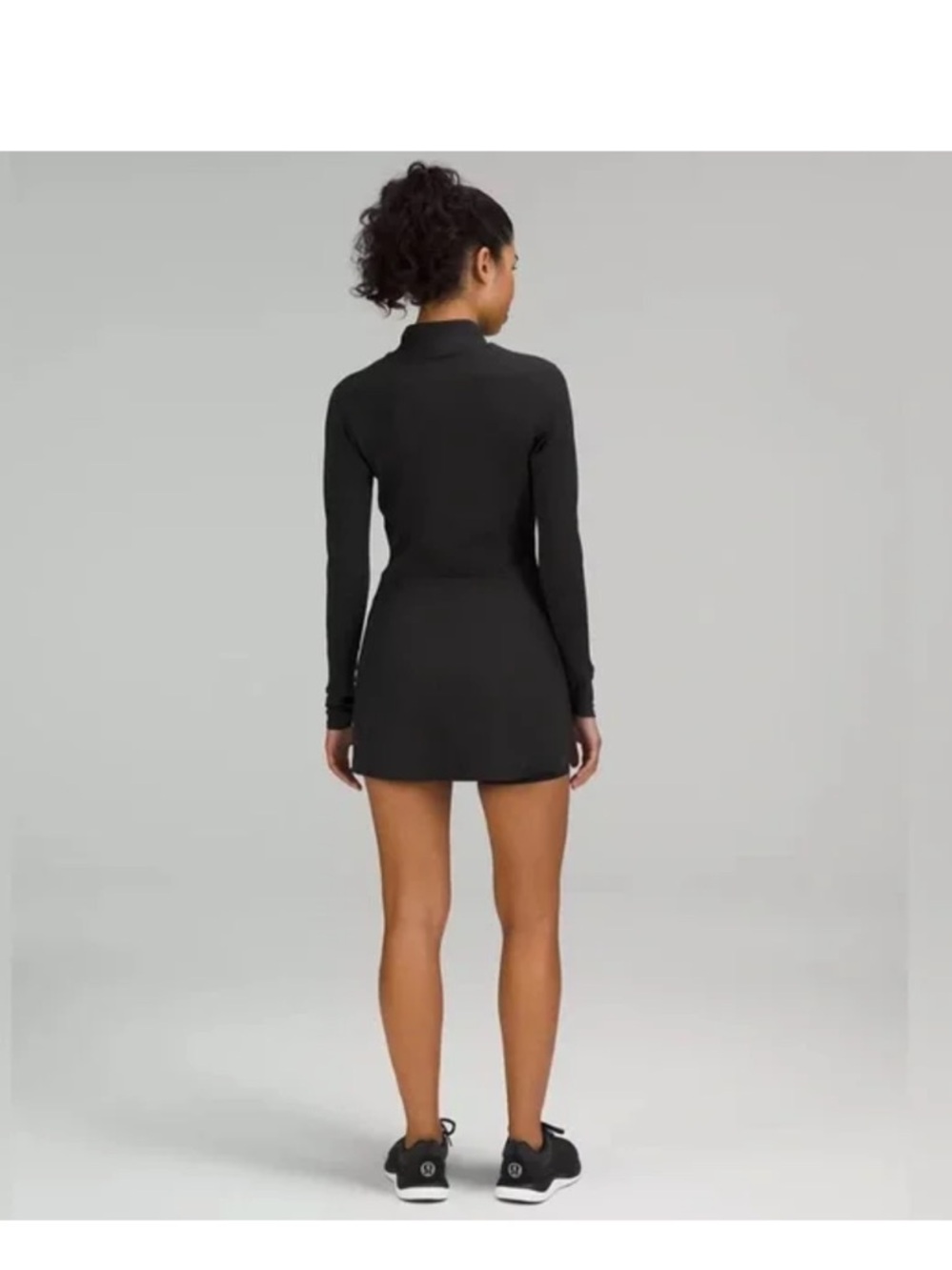 Lululemon Black Long-Sleeve tennis Dress